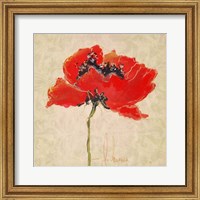 Framed Vivid Red Poppies III