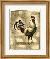 Framed Tuscany Rooster I