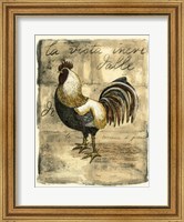 Framed Tuscany Rooster II