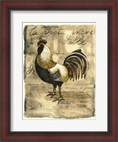 Framed Tuscany Rooster II
