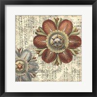 Framed Vintage Rosette II