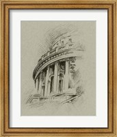 Framed Charcoal Architectural Study I