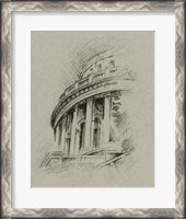 Framed Charcoal Architectural Study I