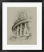 Framed Charcoal Architectural Study I