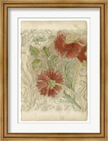 Framed Floral Pattern Study II