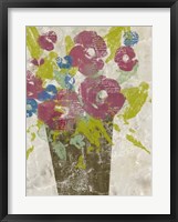 Bouquet Collage I Framed Print
