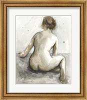 Framed Figure in Watercolor I