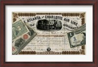 Framed Antique Stock Certificate IV