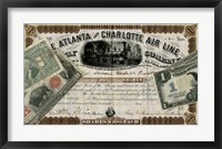 Framed Antique Stock Certificate IV