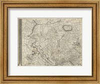 Framed Map of London Grid V