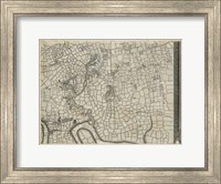 Framed Map of London Grid VIII