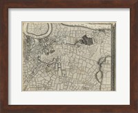 Framed Map of London Grid XII