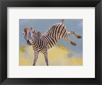 Framed Bucking Zebra