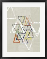 Stamped Triangles I Framed Print