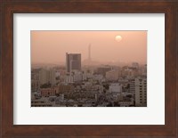 Framed Qatar, Ad Dawhah, Doha. Aerial View of Dowtown / Sunset