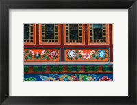 Framed Buddhist temple, Namche Bazaar, Solukhumbu, Nepal.