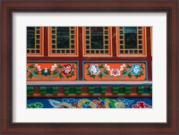 Framed Buddhist temple, Namche Bazaar, Solukhumbu, Nepal.