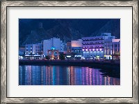 Framed Mutrah Corniche Buildings, Muscat, Oman