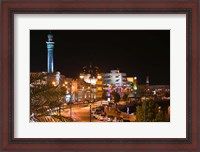 Framed Oman, Muscat, Mutrah. Mutrah Corniche Buildings / Evening