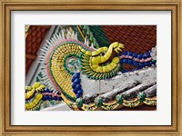 Framed Decorative dragon, Wat Pho, Bangkok, Thailand