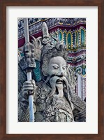Framed Head of Farang Guard, Wat Pho, Bangkok, Thailand.