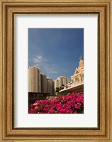 Framed Prayer house and high-rise condominiums, Bangkok, Thailand