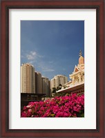 Framed Prayer house and high-rise condominiums, Bangkok, Thailand