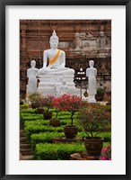 Framed White Buddha, Wat Yai Chaya Mongkol or The Great Temple of Auspicious Victory, Ayutthaya, Thailand