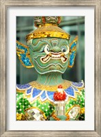 Framed Art work sculpture of mask in Bangkok Thailand