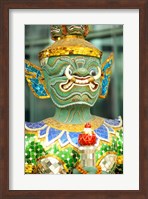 Framed Art work sculpture of mask in Bangkok Thailand