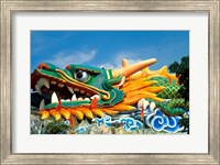 Framed Famous Dragon at Haw Par Villa in Singapore Asia