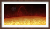 Framed Artist's concept of a Hot Jupiter orbiting a star named 51 Pegasi