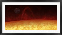 Framed Artist's concept of a Hot Jupiter orbiting a star named 51 Pegasi