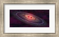 Framed Artist's concept of a protoplanetary disk