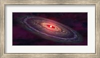 Framed Artist's concept of a protoplanetary disk