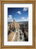Framed Piazza del Duomo with Basilica of Saint Mary of the Flower, Florence, Italy