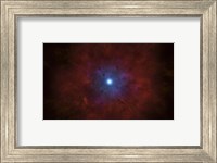 Framed Illustration of a massive star going supernova
