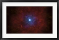 Framed Illustration of a massive star going supernova