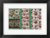 Framed Bell Tower porcelain patterns, Grand Palace, Bangkok, Thailand