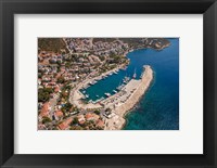 Framed Kas Harbor, Aerial, Antalya, Turkey