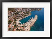 Framed Kas Harbor, Aerial, Antalya, Turkey