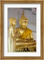 Framed Golden Buddha statue at Khunaram Temple, Island of Ko Samui, Thailand