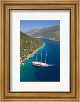 Framed Turkish Yacht, Fethiye bay, Turkey