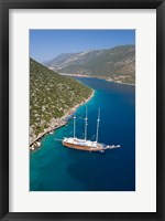 Framed Turkish Yacht, Fethiye bay, Turkey