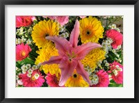 Framed Thailand, Bangkok Close-up of flowers on display at market