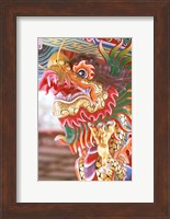 Framed Thailand, Bangkok Dragon in chinese temple