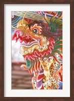 Framed Thailand, Bangkok Dragon in chinese temple