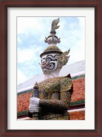Framed Close-up of Statue at Emerald Palace in Grand Palace, Bangkok, Thailand
