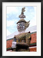 Framed Close-up of Statue at Emerald Palace in Grand Palace, Bangkok, Thailand