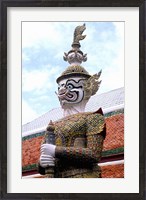 Framed Close-up of Statue at Emerald Palace in Grand Palace, Bangkok, Thailand